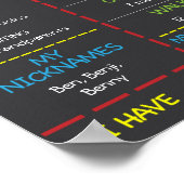 Foto van de eerste verjaardag van de baby poster (Hoek)