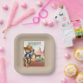 Foto van de eerste verjaardag van de dieren papieren bordje (Feest)