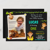 Foto van de eerste verjaardag van de eerste verjaa kaart (Voorkant / Achterkant)