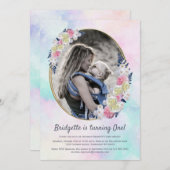 Foto van de eerste verjaardag van de lente van het kaart (Voorkant / Achterkant)