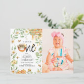 Foto van de eerste verjaardag van Honey 'Sweet to  Kaart (Staand voorkant)