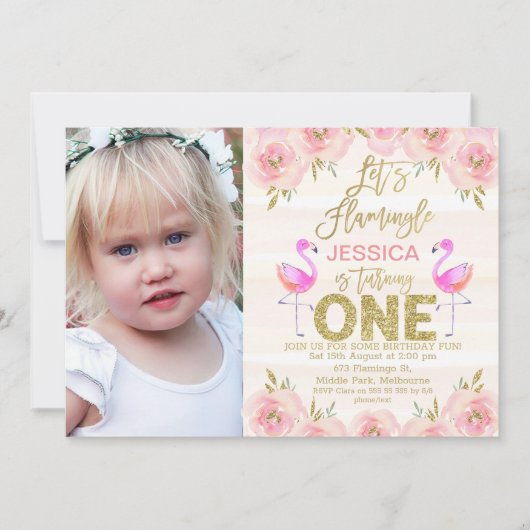 Foto van de eerste verjaardagsuitnodiging kaart (Voorkant)