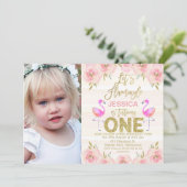 Foto van de eerste verjaardagsuitnodiging kaart (Staand voorkant)