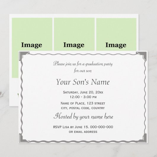 Foto van de elegant, de klassieke jongen of de zoo kaart (Voorkant / Achterkant)