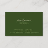 Foto van de elegante groene leve Natuur Visitekaartje (Achterkant)