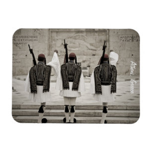  foto van de erewacht in Athene, Griekenland Magneet