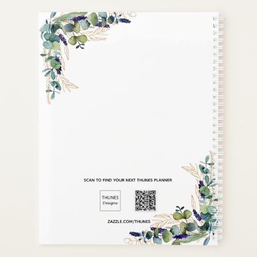 Foto van de familie Eucalyptus greenery 2023 Planner (Achterkant)