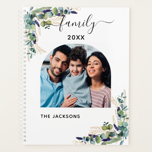 Foto van de familie Eucalyptus greenery 2023 Planner (Voorkant)