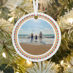 Foto van de familie Feliz Navidad Metalen Ornament