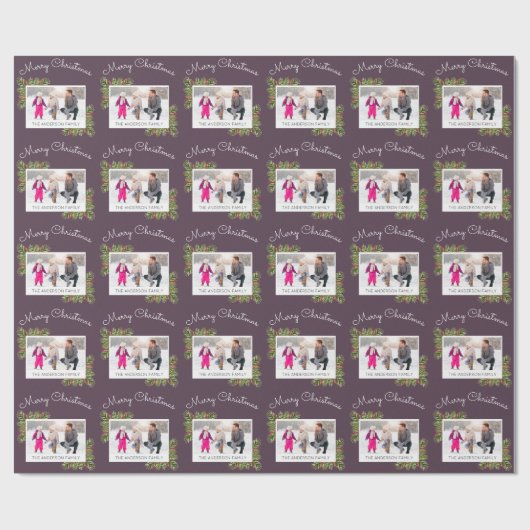 Foto | van de familie Kerstmis van de Naalden van Cadeaupapier (Vlak)