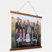 Foto van de familie met beschermwand hangend wandkleed (Gebogen)