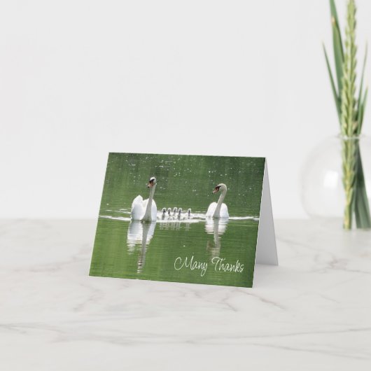 Foto van de familie Swan - Hartelijk dank Bedankkaart (Voorkant)