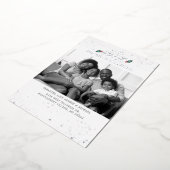 Foto van de familie We hebben met Kerstmis de zilv Folie Feestdagenkaart (Gedraaid)