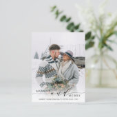 Foto van de feestdag van de Pas getrouwd van het h Briefkaart (Staand voorkant)