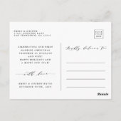 Foto van de feestdag van de Pas getrouwd van het h Briefkaart (Achterkant)