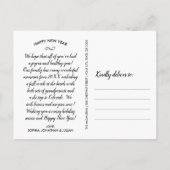 Foto van de Floral Gold Holiday Red-Waterverf Briefkaart (Achterkant)