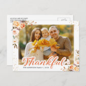Foto van de Floral Thanksgiving van de Herfst van Briefkaart (Voorkant / Achterkant)