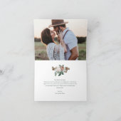  foto van de florale bruiloft - dank je kaart (Binnen)