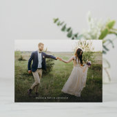 Foto van de Folie voor het liefdevolle huwelijk Folie Uitnodiging (Staand Voorkant)