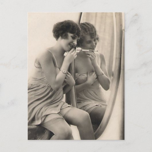 Foto van de Franse Vintage Risqué Briefkaart (Voorkant)