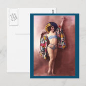 Foto van de Franse Vintage Risqué Briefkaart (Voorkant / Achterkant)