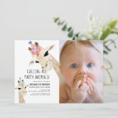 Foto van de Giraffe van de partij Kaart (Staand voorkant)