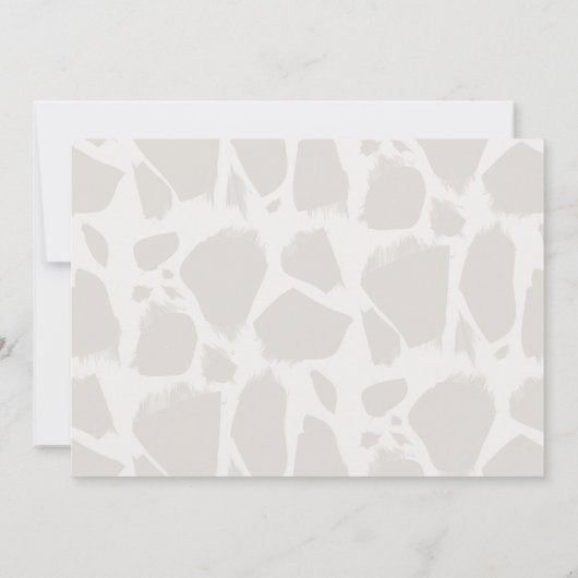 Foto van de Giraffe van de partij Kaart (Achterkant)