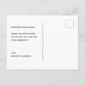 Foto van de grappige krant, bedankt uitnodiging briefkaart (Achterkant)