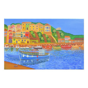 Foto van de Griekse kust Afdruk