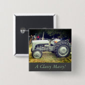 foto van de Grijze gisttrekker Vierkante Button 5,1 Cm (Voorkant /achterkant)