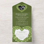 Foto van de groene 1-peridot bruiloft all in one uitnodiging (Binnen)