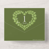 Foto van de groene 1-peridot bruiloft all in one uitnodiging (Achterkant)