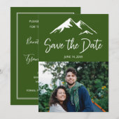 Foto van de Groene Bestemmingsweddenschap Save The Date (Voorkant / Achterkant)