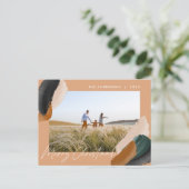 Foto van de groene terracotta moderne minimale wat feestdagenkaart (Staand voorkant)