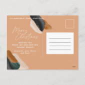 Foto van de groene terracotta moderne minimale wat feestdagenkaart (Achterkant)