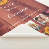 Foto van de grootmoeder collage rustige bruin sherpa deken (3/4)