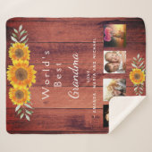 Foto van de grootmoeder collage rustige bruin sherpa deken (Voorkant (horizontaal))