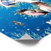 Foto van de grote 5e verjaardag onder het Zee Poster (Hoek)