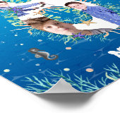 Foto van de grote 8e verjaardag onder het Zee Poster (Hoek)