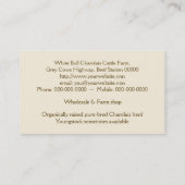 Foto van de haard van de haard van de Karolis Visitekaartje (Achterkant)