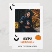 Foto van de "Happy Halloween"-serie Feestdagenkaart (Voorkant / Achterkant)