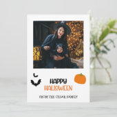 Foto van de "Happy Halloween"-serie Feestdagenkaart (Staand voorkant)
