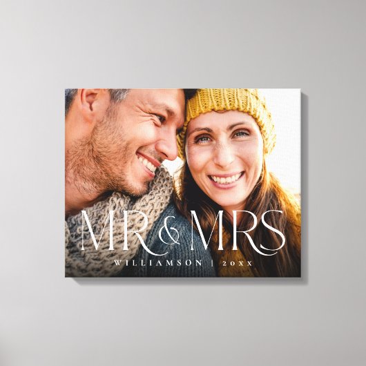 Foto van de heer & mevrouw Overlay Modern Couple K Canvas Afdruk (Voorkant)
