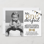 Foto van de heer Onederful Black en Gold First Bir Kaart (Voorkant)