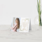 Foto van de Heilige Communie Greenery Bedankkaart