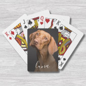 Foto van de hond Gepersonaliseerde naam Pokerkaarten