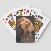 Foto van de hond Gepersonaliseerde naam Pokerkaarten (Achterkant)