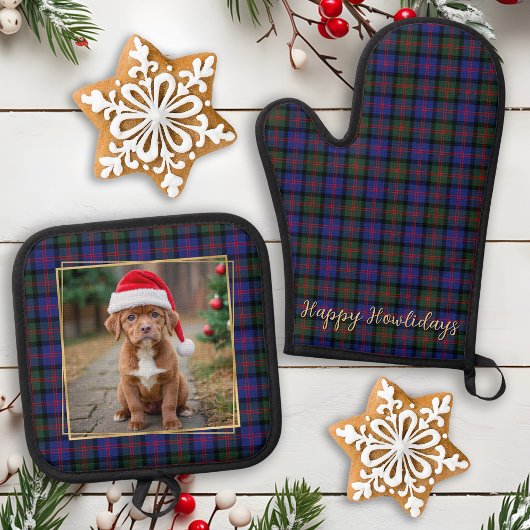 Foto van de hond Gepersonaliseerde Trendy Christma Ovenwant & Pannenlap Set