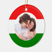 Foto van de Hongaarse kerstfamilie Keramisch Ornament (Links)