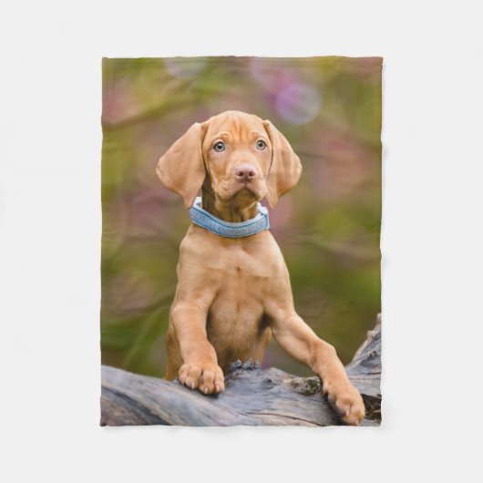 Foto van de Hongaarse Vizsla Dog Puppy Fleece Deken (Voorkant)
